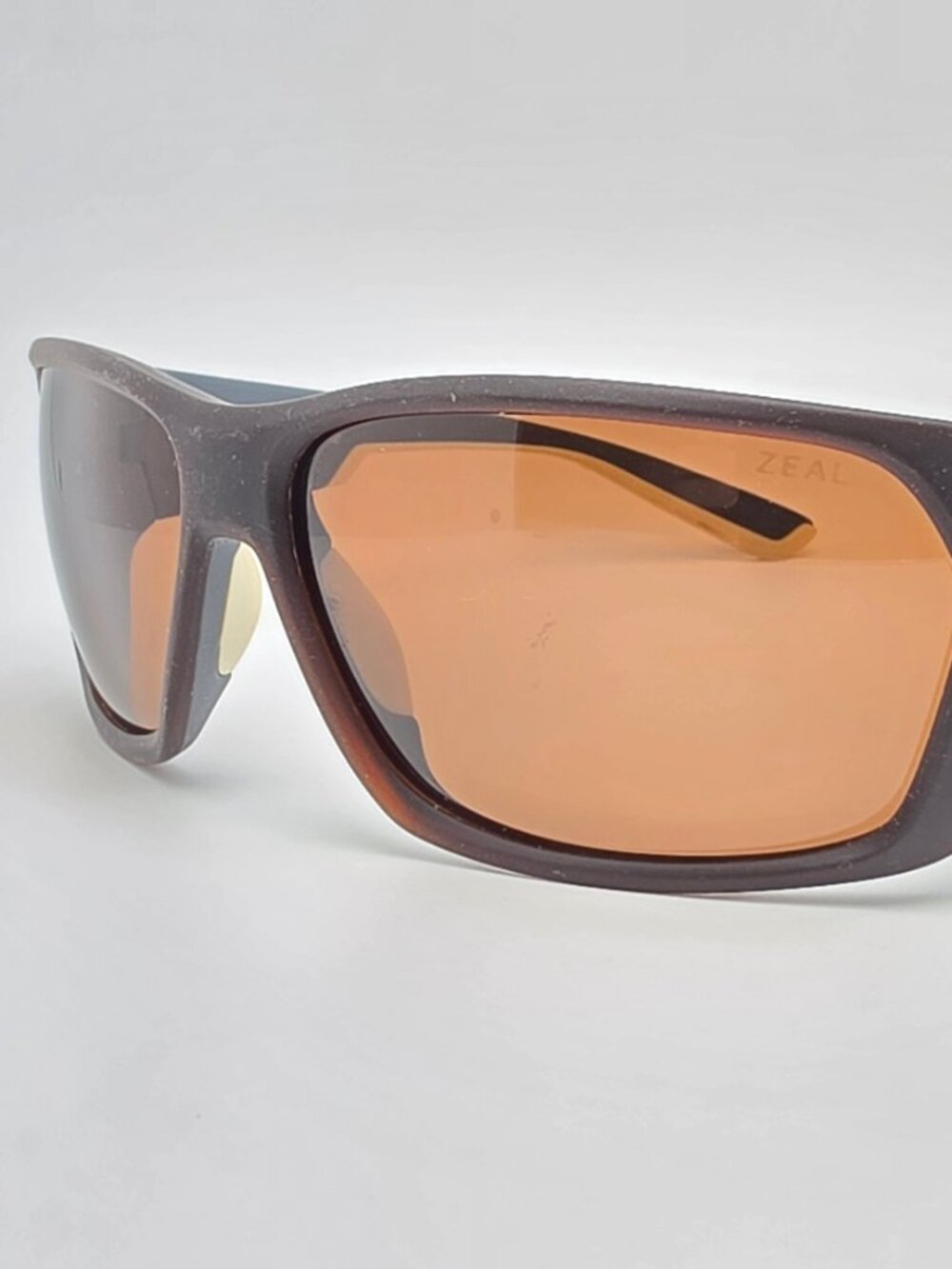 Zeal Optics Caddis 11440 Brown Kakhi Frame Polarized Copper Lens Sunglasses 63mm